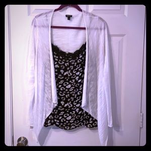 White sheer Torrid cardigan